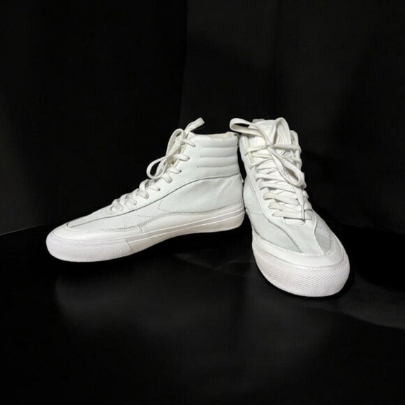 🌻NEW McQ Alexander McQueen Swallow Vulc Leather High-top Sneaker Size 40 Unisex - Picture 9 of 13